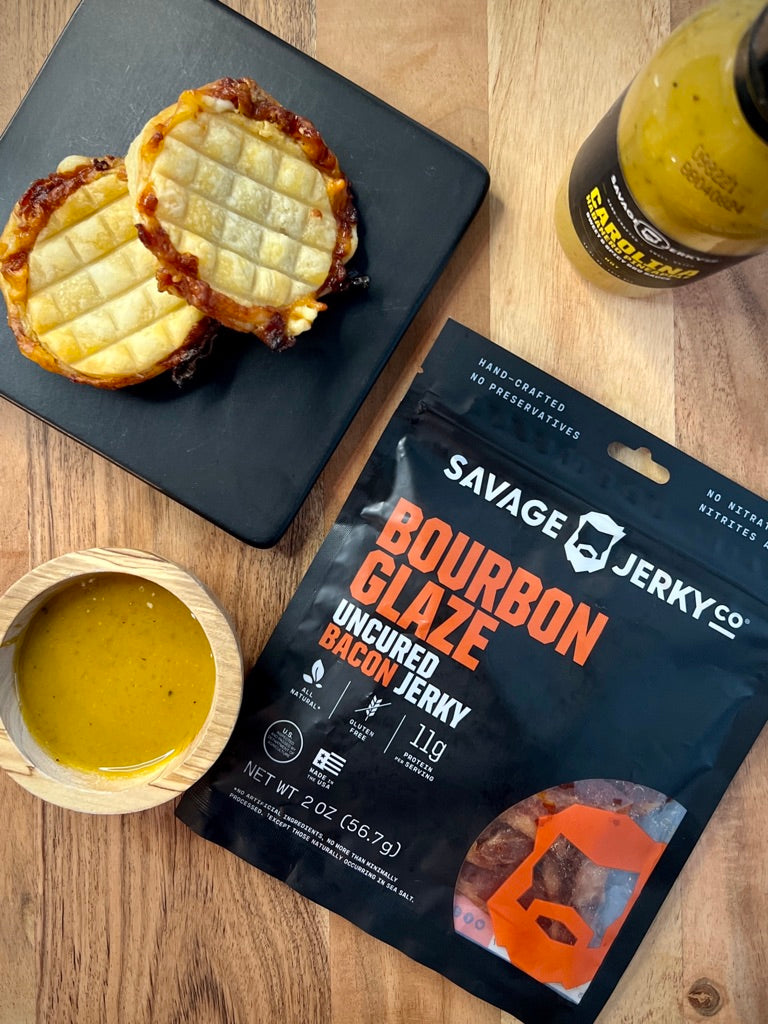 Cheesy Bourbon Bacon Puff Pastries